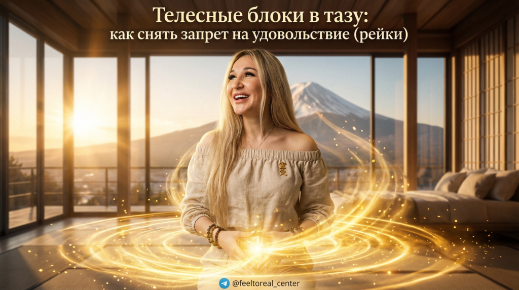 Энергетическая практика рейки для снятия блоков в области таза и раскрытия сексуальности
