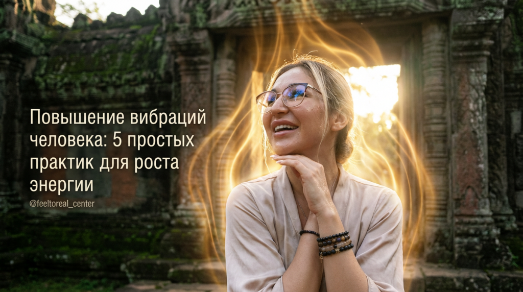 Человек в медитации для повышения вибраций и наполнения энергией